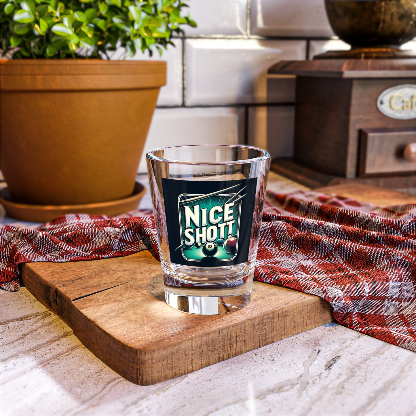 Nice Shot! Pool Gift, Pool Shot, Funny Pool Gifts for Him, Dad, Husband, Men, Pool Lover, Fans, Pool Player Shot Glass, Shot Glass, 1.5oz