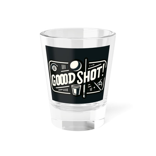 Good Shot! Pool Gift, Pool Shot, Funny Pool Gifts for Him, Dad, Husband, Men, Pool Lover, Fans, Pool Player Shot Glass, Shot Glass, 1.5oz