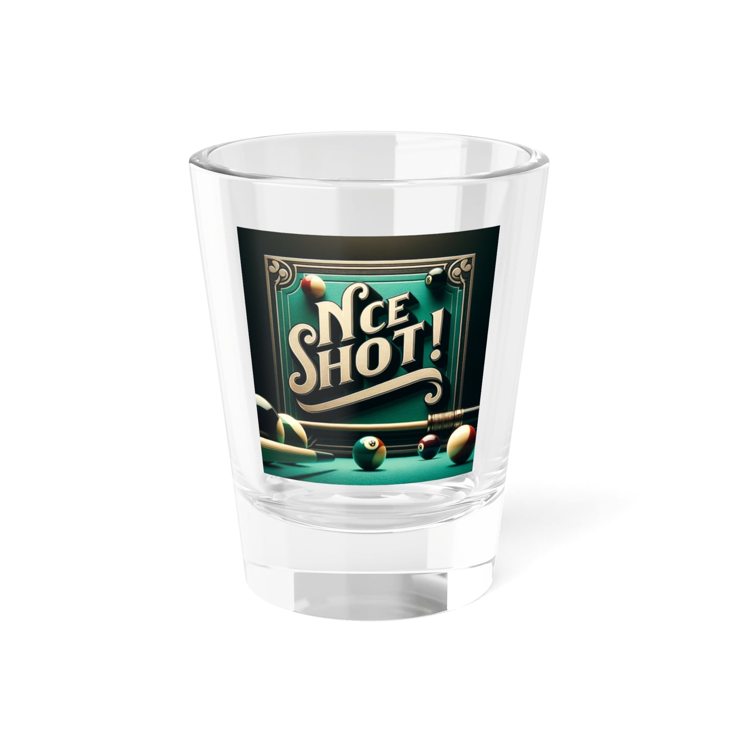 Nice Shot! Pool Gift, Pool Shot, Funny Pool Gifts for Him, Dad, Husband, Men, Pool Lover, Fans, Pool Player Shot Glass, Shot Glass, 1.5oz