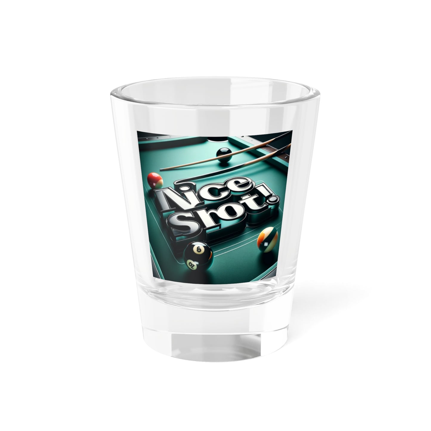 Nice Shot! Pool Gift, Pool Shot, Funny Pool Gifts for Him, Dad, Husband, Men, Pool Lover, Fans, Pool Player Shot Glass, Shot Glass, 1.5oz